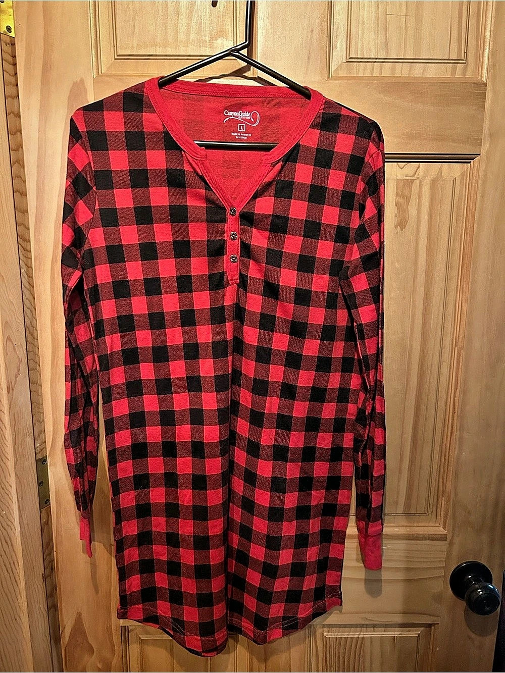 Canyon Guide Outfitters Red & Black Checkered Sleep Dress